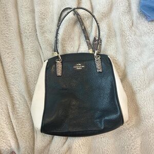 Coach Black and Cream Tote Bag